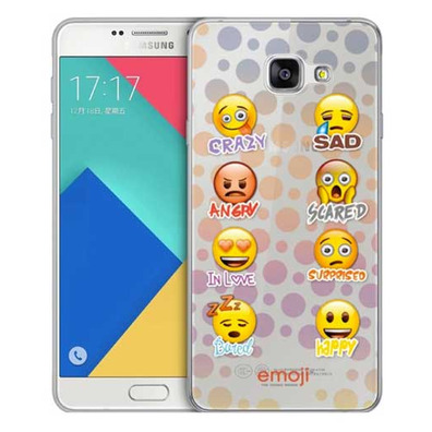 TPU Transparent Cover Crazy, Sad - Samsung Galaxy A3 2017 Emoji