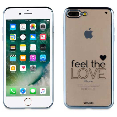 TPU Transparent Cover Feel The Love iPhone 7 Plus Words