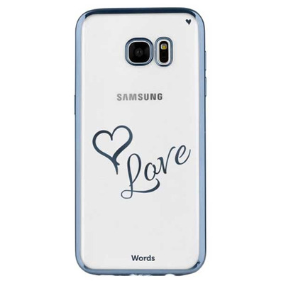 TPU Transparent Cover Love Samsung Galaxy S7 Edge Words