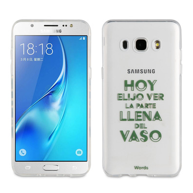 TPU transparent Gehäuse Vaso Samsung Galaxy J5 2016 Wörter