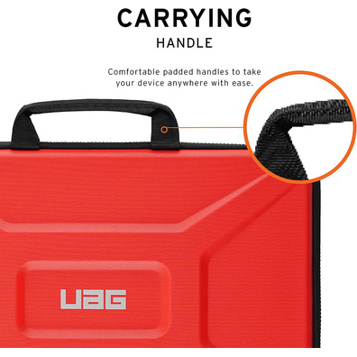 Funda Urban Armor Gear Portátil/Tablet hasta 13 '' Rojo