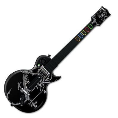 Skin Chrome Dragon Guitar Hero III Wii