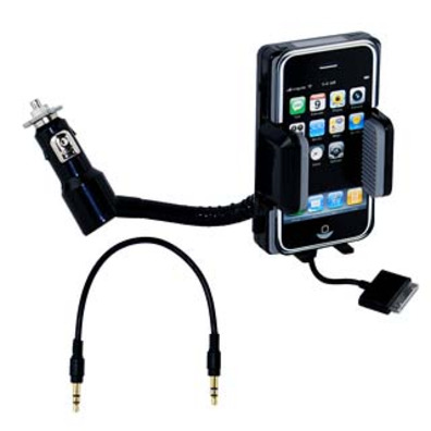 Hands Free Car Kit and FM Transmiter for iPhone 3GS/3G/2G/iPod T