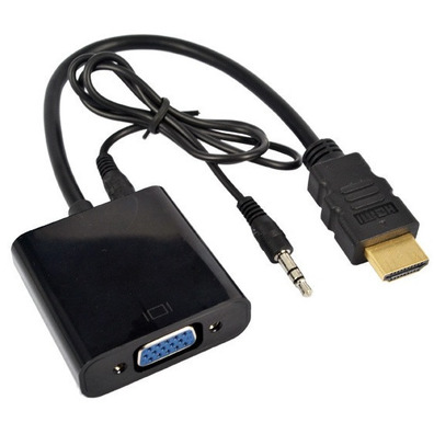 Cable HDMI-VGA with audio.