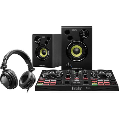 Hercules DJ Learning Kit (Mesa + Altavoces + Auriculares)