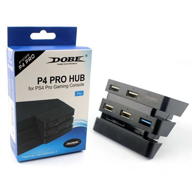 2 to 5 port (2.0 3.0) USB HUB Adapter PS4 Pro (Dobe) Schwarz