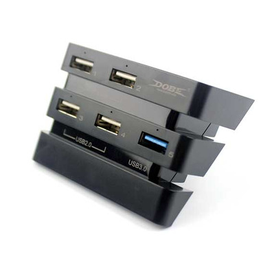 2 to 5 port (2.0 3.0) USB HUB Adapter PS4 Pro (Dobe) Schwarz