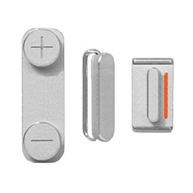 Ersatz Button Set iPhone 5 Silber