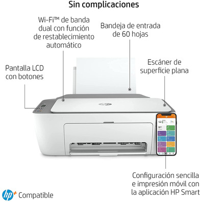 Impresora Multifunción HP Deskjet 2720e Wifi/Fax Blanca