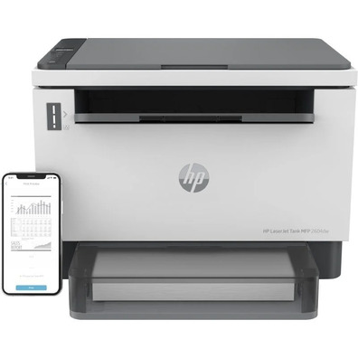 Impresora Multifunción Láser Monokromo HP Laserjet Tank 2604DW Wifi/Dúplex Blanca