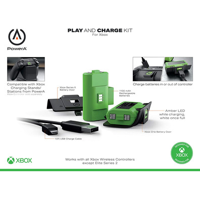 Kit Juega y Carga Power A Play (Play and Charge Kit) Xbox One/Xbox Series X/S