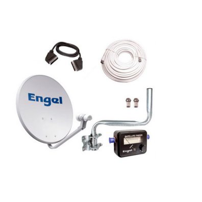 KIT SATELITE ANTENA 60CM + LNB + LOCALIZADOR + KIT INSTALIEN