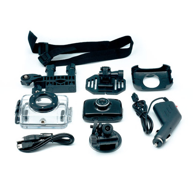 Camera Leotec Action Sport HD Black + Waterproof Housing