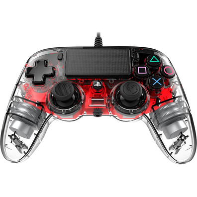 Mando Nacon Compact Wired Leuchtet Rot Oficial PS4