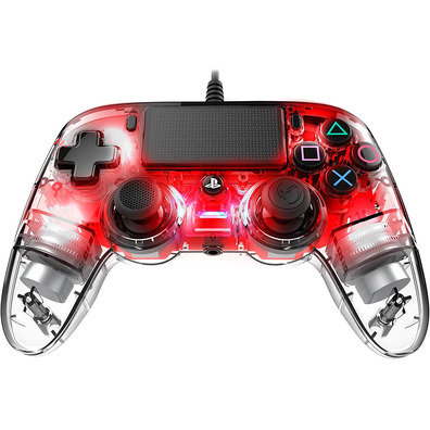 Mando Nacon Compact Wired Leuchtet Rot Oficial PS4