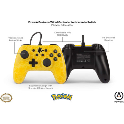 Mando Power A Wired Controller Pokemon Pikachu Nintendo Switch