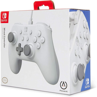 Mando Power A Wired Controller White Nintendo Switch