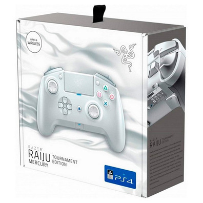 Kontrolle Razer Raiju Tournament Edition Mercury-White PC/PS4