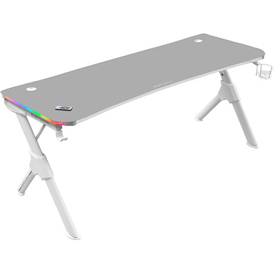 Mesa Gaming Mars Gaming MGD RGB XL Weiß 160x60cm