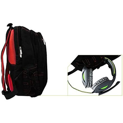 Mochila Portátil 17 '' Keep Out BK7GXL Negro/Rojo