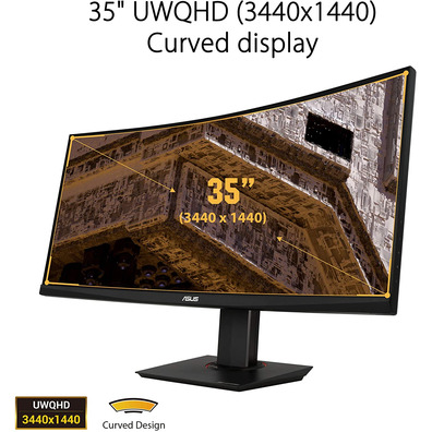 ASUS TUF Monitor Gaming VG35VQ Curvo HD LED 35 "Schwarz