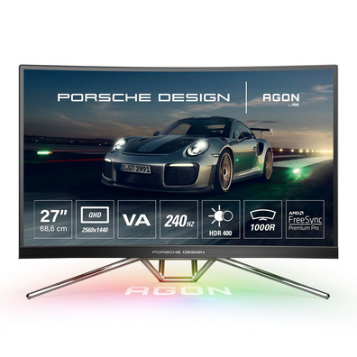 Monitor Curvo AOC Porche Desing Agon 27 " 240Hz/VA