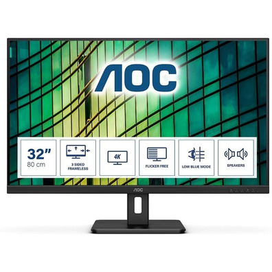 Professioneller Monitor AOC U32E2N 31.5 "4K Multimedia Schwarz