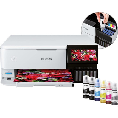 Multifunción Recargable Color Epson Ecotank ET-8500 WiFi/Duplex Blanco