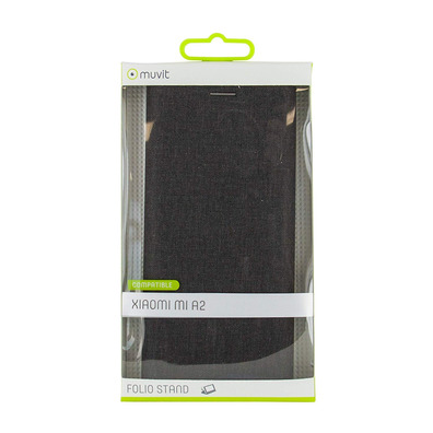 Muvit Folio Xiaomi Mi A2 Ständer   Visitenkartenhalter Schwarz