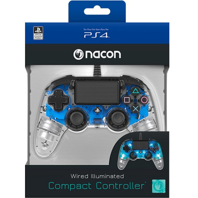 Nacon Compact Blue Illuminated Controller Offizielle PS4