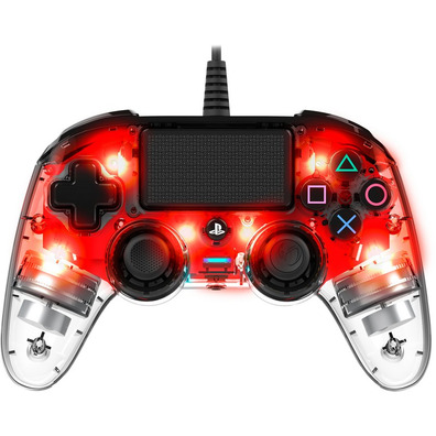 Nacon Compact Red Illuminated Controller Offizielle PS4