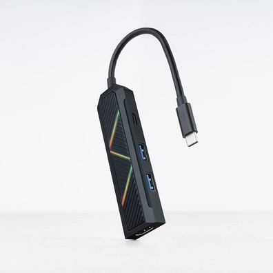 Nanokable Hub USB 3.1 Tipo C 10.16.0401 USB/USB-C/HDMI Negro
