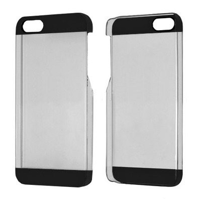 Transparent Plastic Case for iPhone 5/5S Schwarz