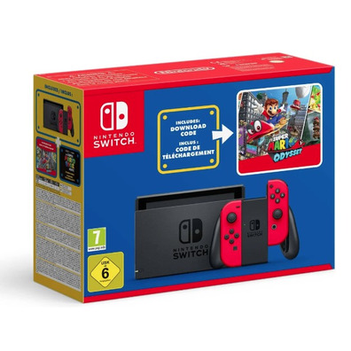 Negro/Rojo Neon + Super Mario ODYSSEY Edic. Limitada (IMP)