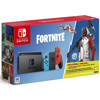 Nintendo Blauer Neon / Roter Neon + Fortnite (Download Code)