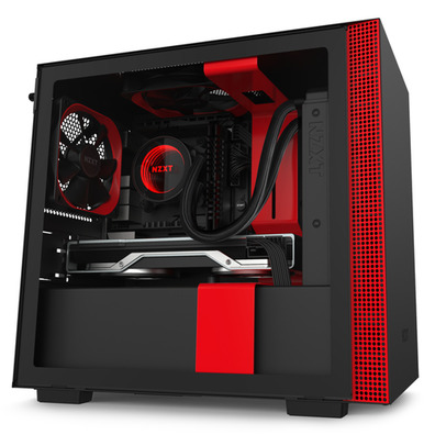 Budget ist aber Gehäuse MINI-ITX-H210 Schwarz-Rot