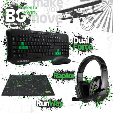 B-Move Pack Dual Force Keyboard + Headset + Teppich
