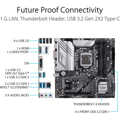 Placa Base ASUS 1200 Prime Z590M-Plus