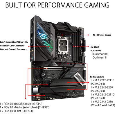 Placa Base ASUS 1700 ROG Strix Z690-F Gaming Wifi