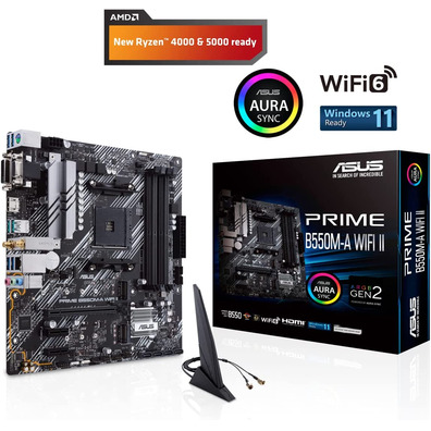 Placa Base Asus Prime B550M-A-Wifi II AM4