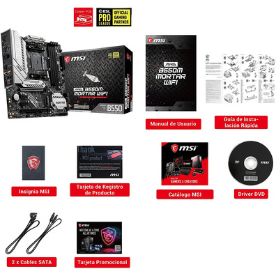 Plaa Base MSI MAG B550M Mörtel Wifi AM4