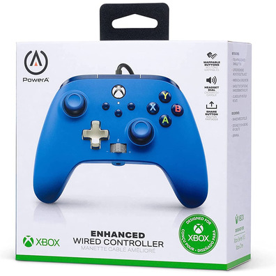 Power A Enhanced Wired Controller Blau (Xbox One/Xbox Series X/S)