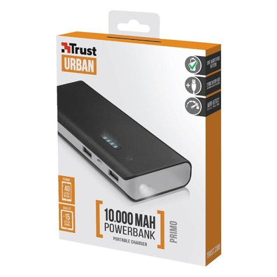 Powerbank 10000 mAh Trust Urban Primo Negra