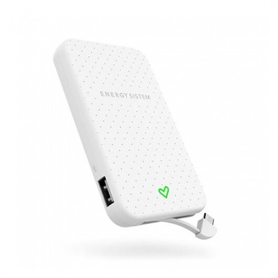 Powerbank Energy System 5000 mAh mit Kabel Integrado Blanco