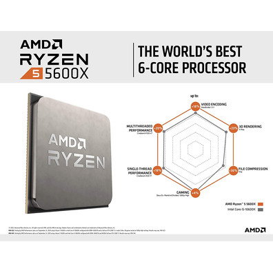 Procesador AMD Ryzen 5 5600X 4.6 Ghz AM4