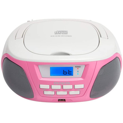 Radio CD Aiwa Boombox BBTU-300PK Rosa