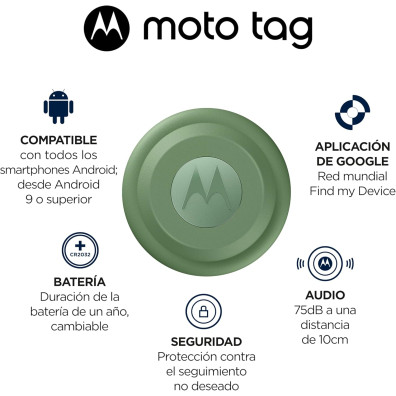 GPS Tracker Motorola Moto Tag 2.0 Pack 4 Blau und Grün