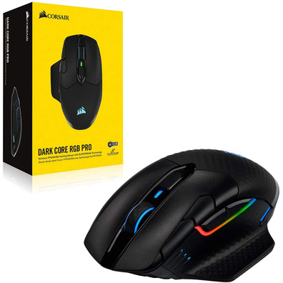 Ratón Corsair Dark Core RGB RF Wireless + Bluetooth Óptico 18000DPI