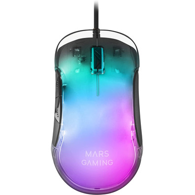 Ratón Mars Gaming MMGLOW 12800DPI Negro