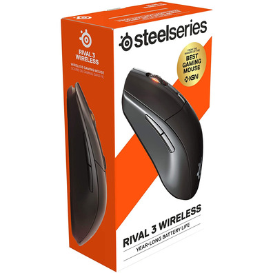 Ratón Steelseries Rival 3 18000DPI Wireless Óptico Negro